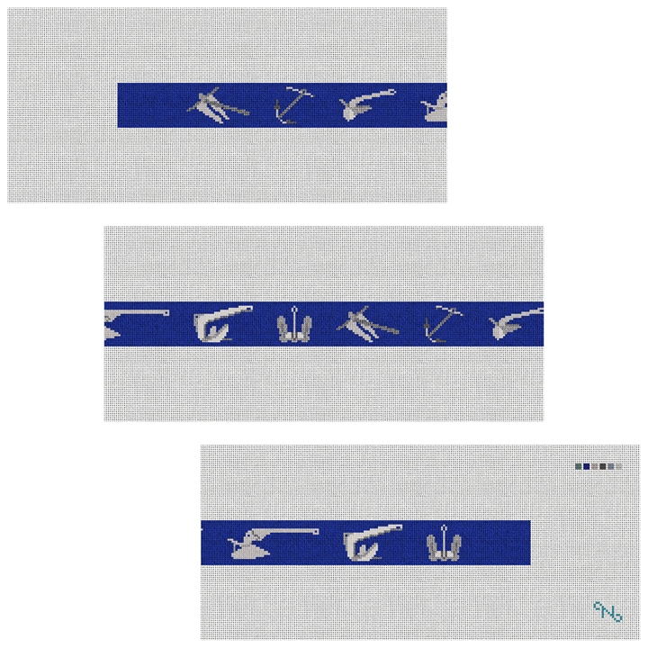 Anchor Needlepoint Belt Kit Stitched Preview