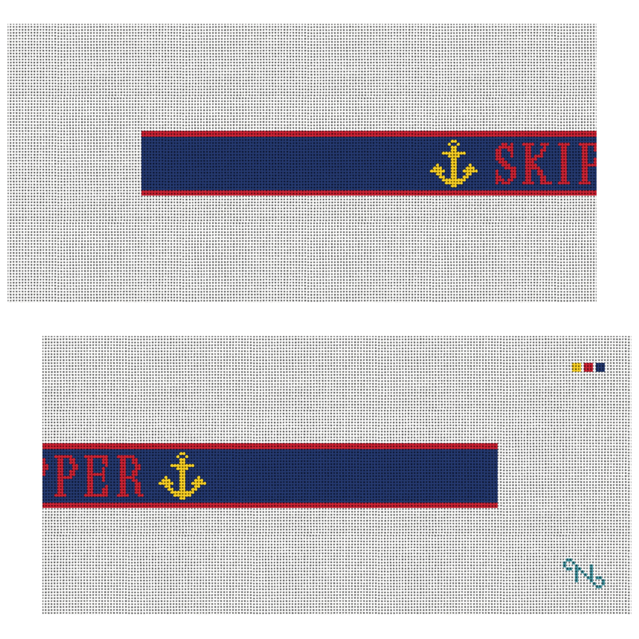Anchors Away Needlepoint Dog Collar Kit