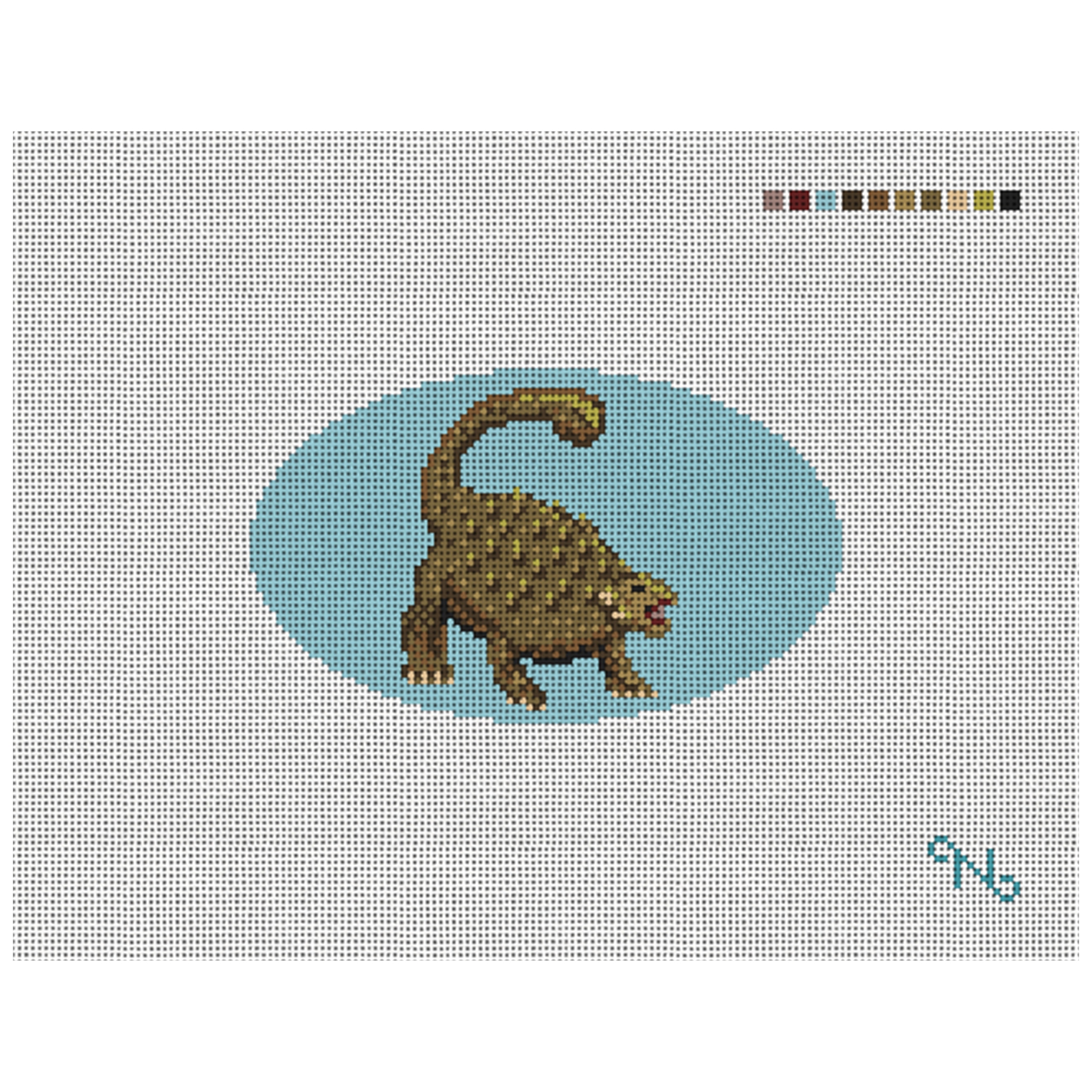 Ankylosaurus Needlepoint Ornament Kit