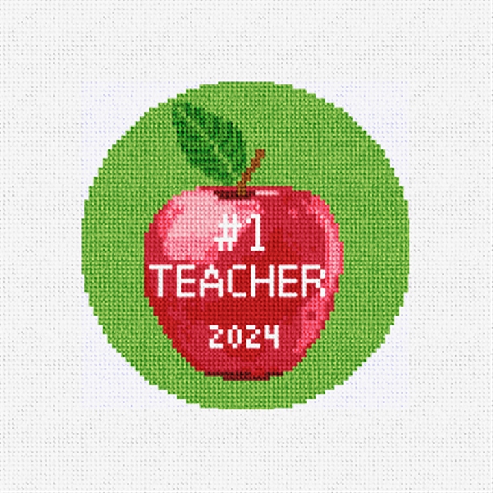 Apple For My Teacher Needlepoint Ornament Kit
