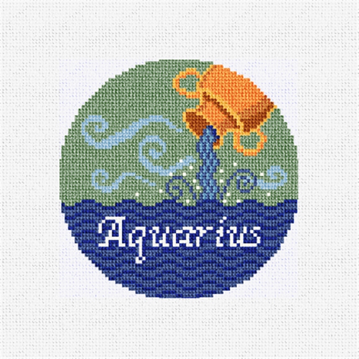 Aquarius The Water Bearer Needlepoint Ornament Kit