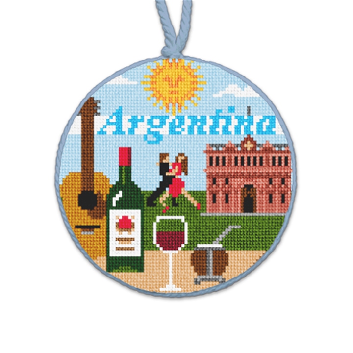 Argentina Needlepoint Ornament