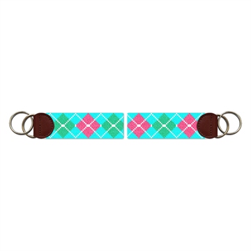 Argyle Needlepoint Key Fob 