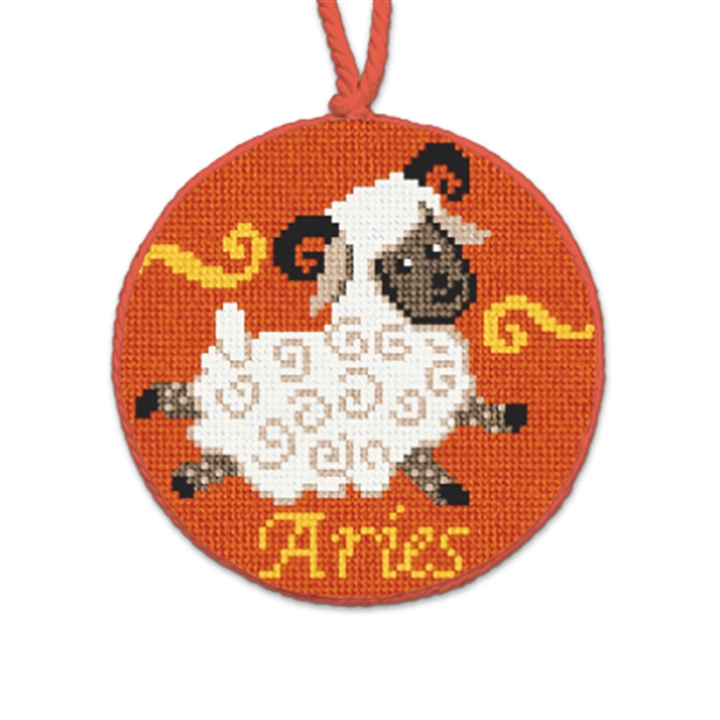 Aries The Ram Needlepoint Ornament