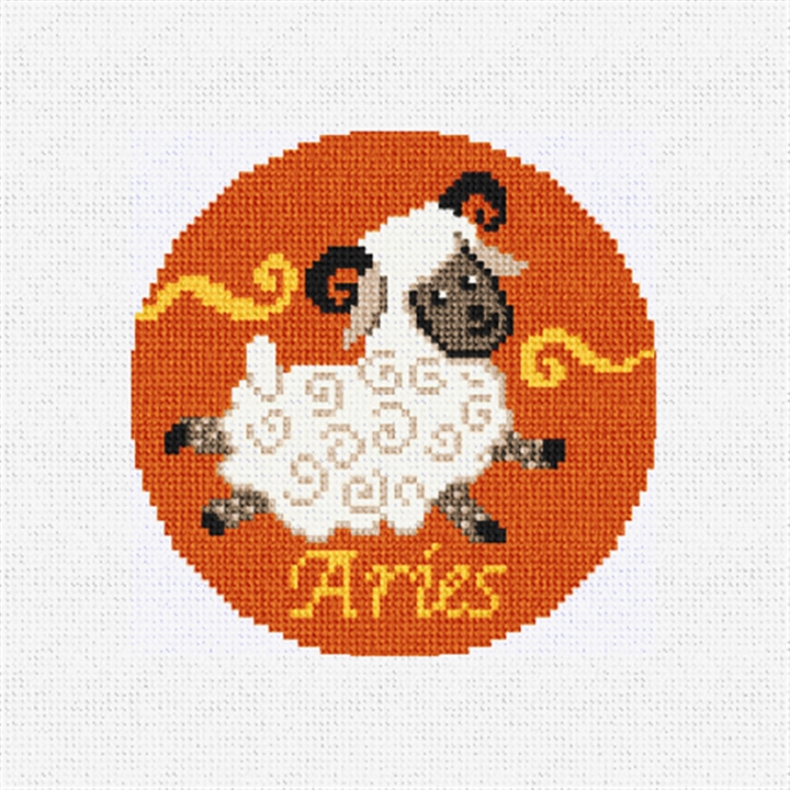 Aries The Ram Needlepoint Ornament Kit