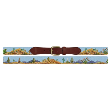 Arizona Desert Landscape Needlepoint Belt 