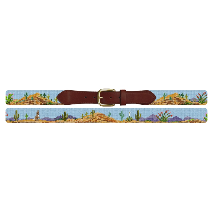 Arizona Desert Landscape Needlepoint Belt 