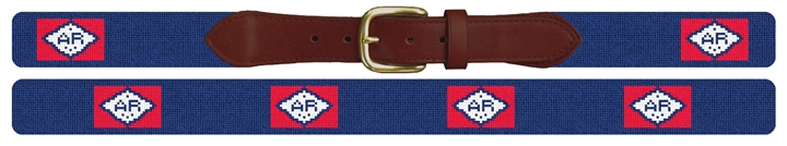 Arkansas Flag Needlepoint Belt 