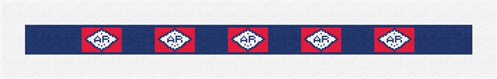 Arkansas Flag Needlepoint Dog Collar Kit