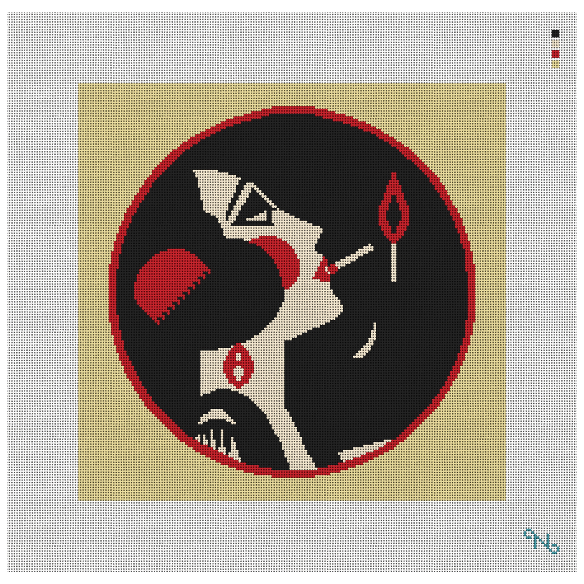 Art Deco Woman Needlepoint Kit
