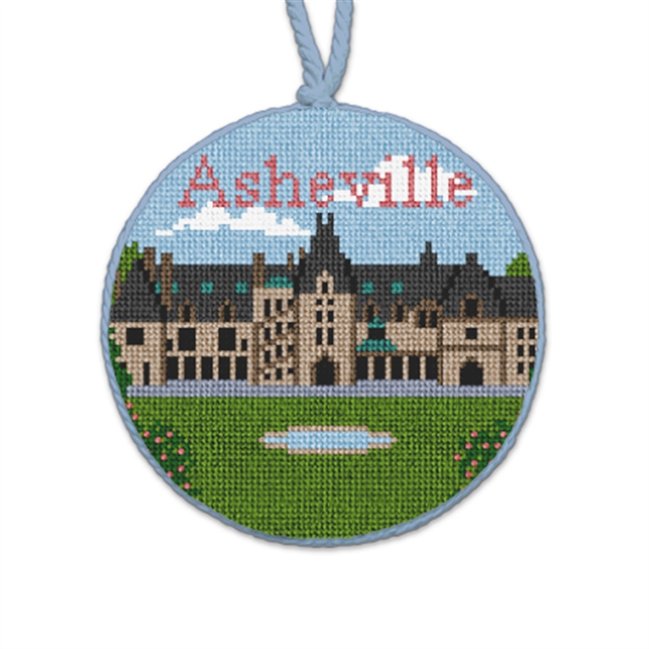 Asheville Needlepoint Ornament