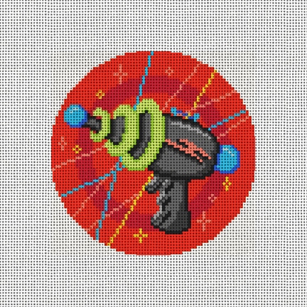Atomic Space Ray Gun Needlepoint Ornament Kit