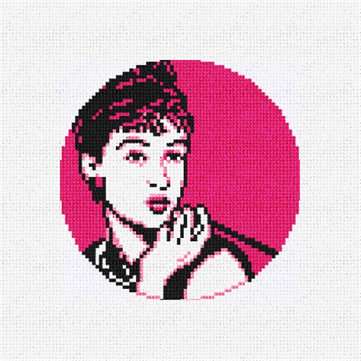 Audrey Hepburn Needlepoint Ornament Kit
