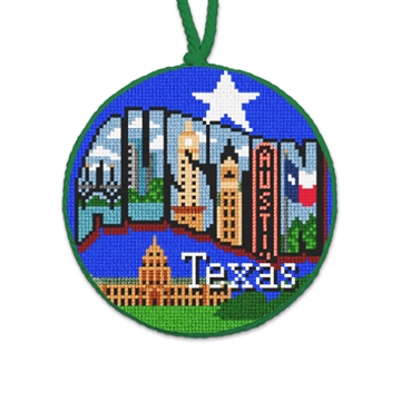Austin Needlepoint Ornament