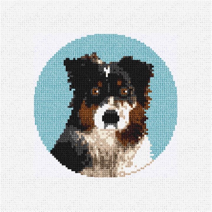 Australian Shepherd Needlepoint Ornament Kit