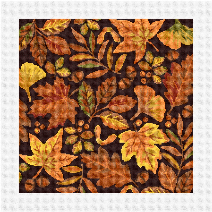 Autumn Leaves Needlepoint Pillow Kit