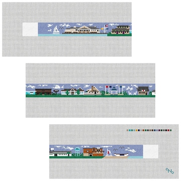 Avalon New Jersey Needlepoint Belt Kit Stitched Preview