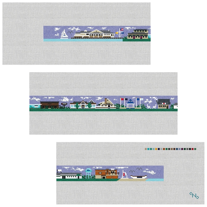 Avalon New Jersey Needlepoint Belt Kit Stitched Preview