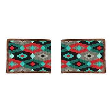 Aztec Needlepoint Wallet 