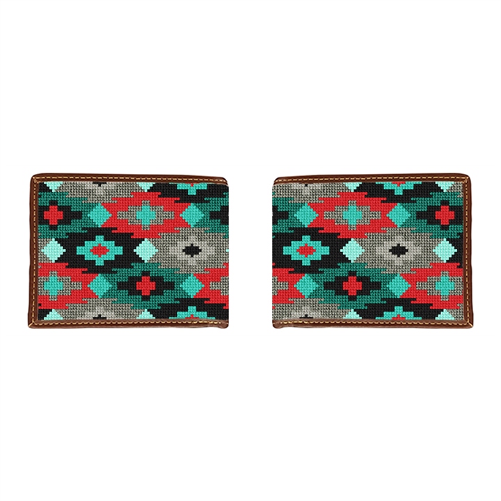 Aztec Needlepoint Wallet 
