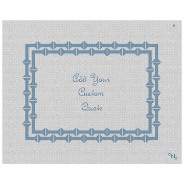 Azure Bamboo Personal Needlepoint Pillow Kit