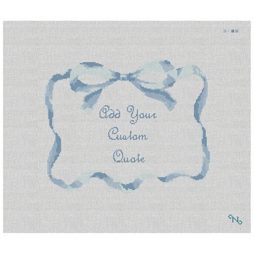 Azure Ribbon Personal Needlepoint Pillow Kit