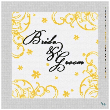 B and G Personalized Ring Bearer Pillow Kit Stitched Preview