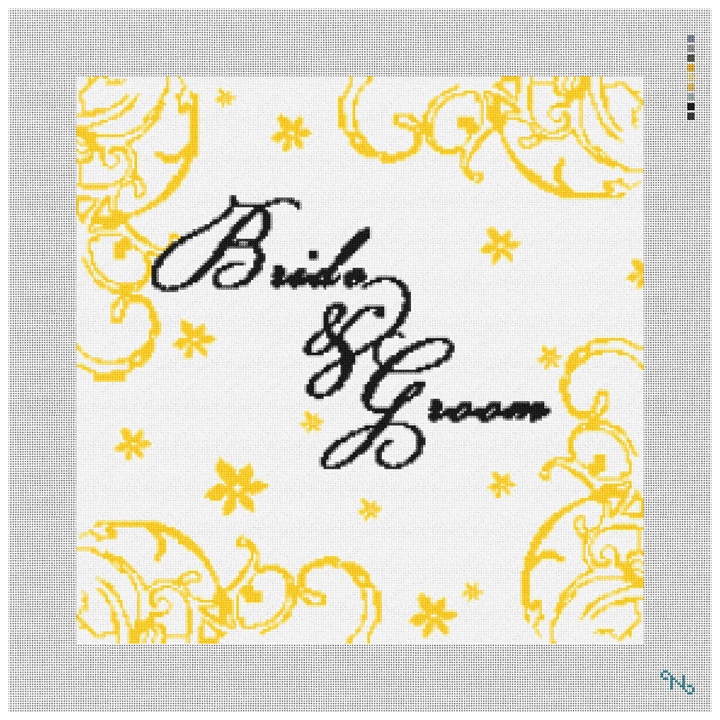 B and G Personalized Ring Bearer Pillow Kit Stitched Preview