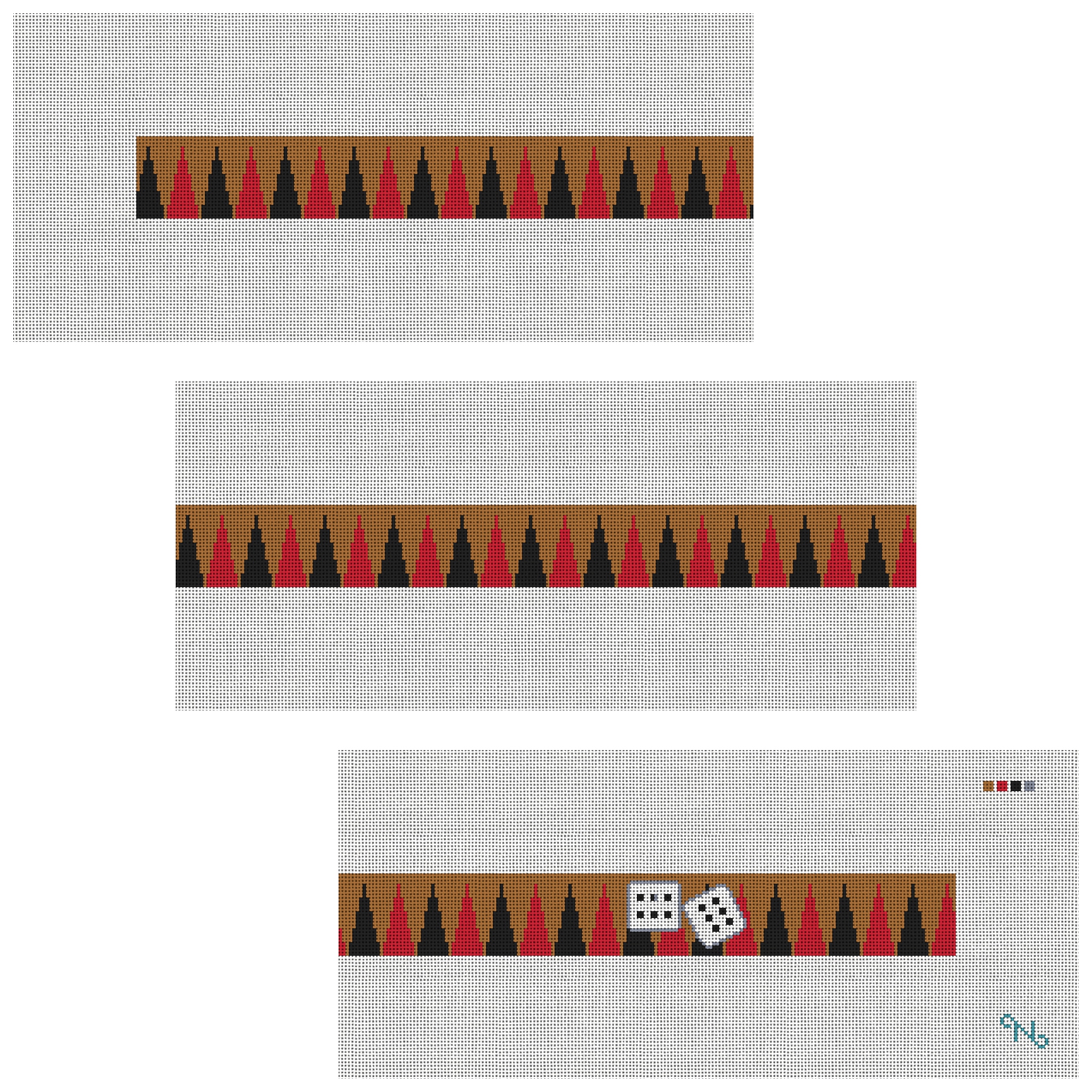 Backgammon Needlepoint Belt Kit