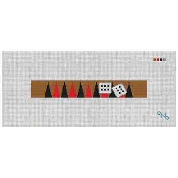 Backgammon Needlepoint Key Fob Kit