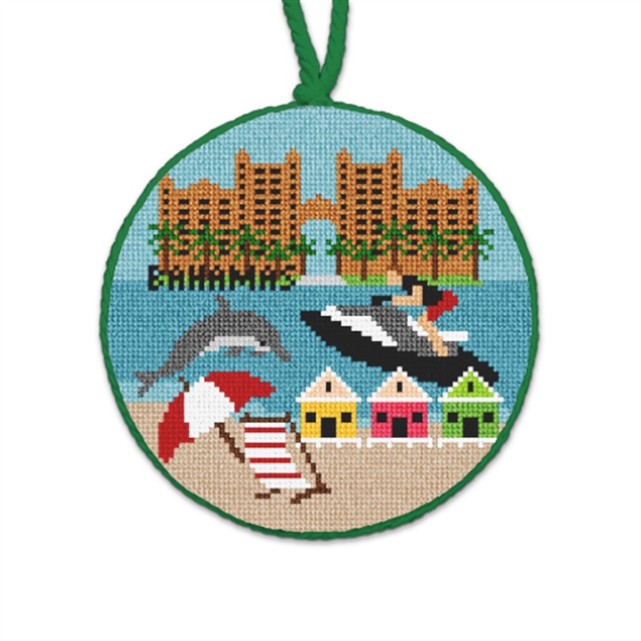 Bahamas Needlepoint Ornament