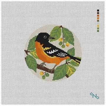 Baltimore Oriole Needlepoint Ornament Kit