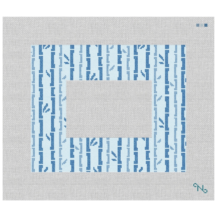 Bamboo Picture Frame Needlepoint Kit Stitched Preview