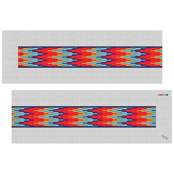 Bargello Purse Guitar Strap Needlepoint Kit Stitched Preview