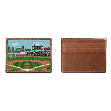 Baseball Field Needlepoint Card Wallet