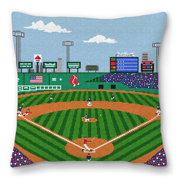 Baseball Field Needlepoint Pillow