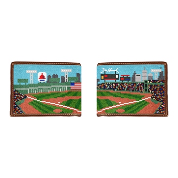 Baseball Field Needlepoint Wallet 