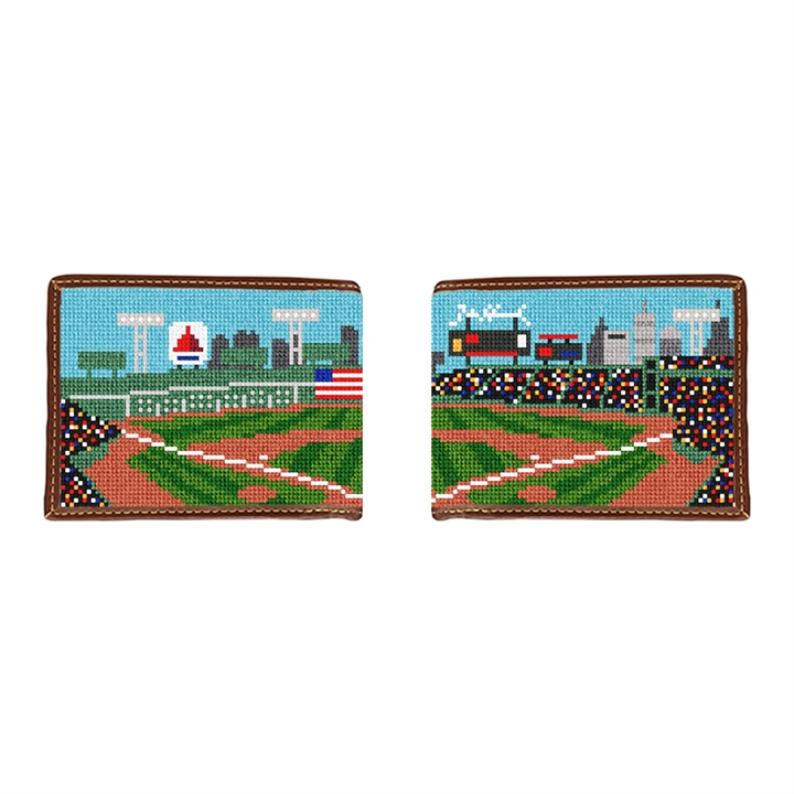 Baseball Field Needlepoint Wallet 