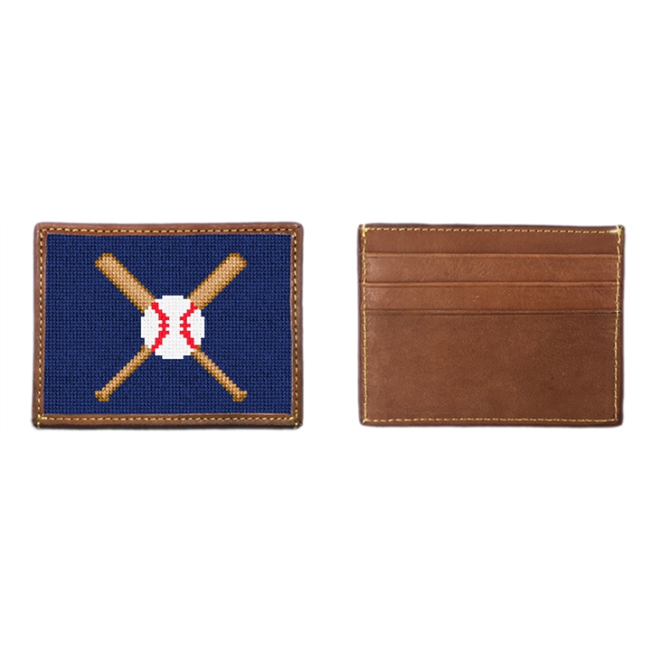 Baseball Needlepoint Card Wallet 