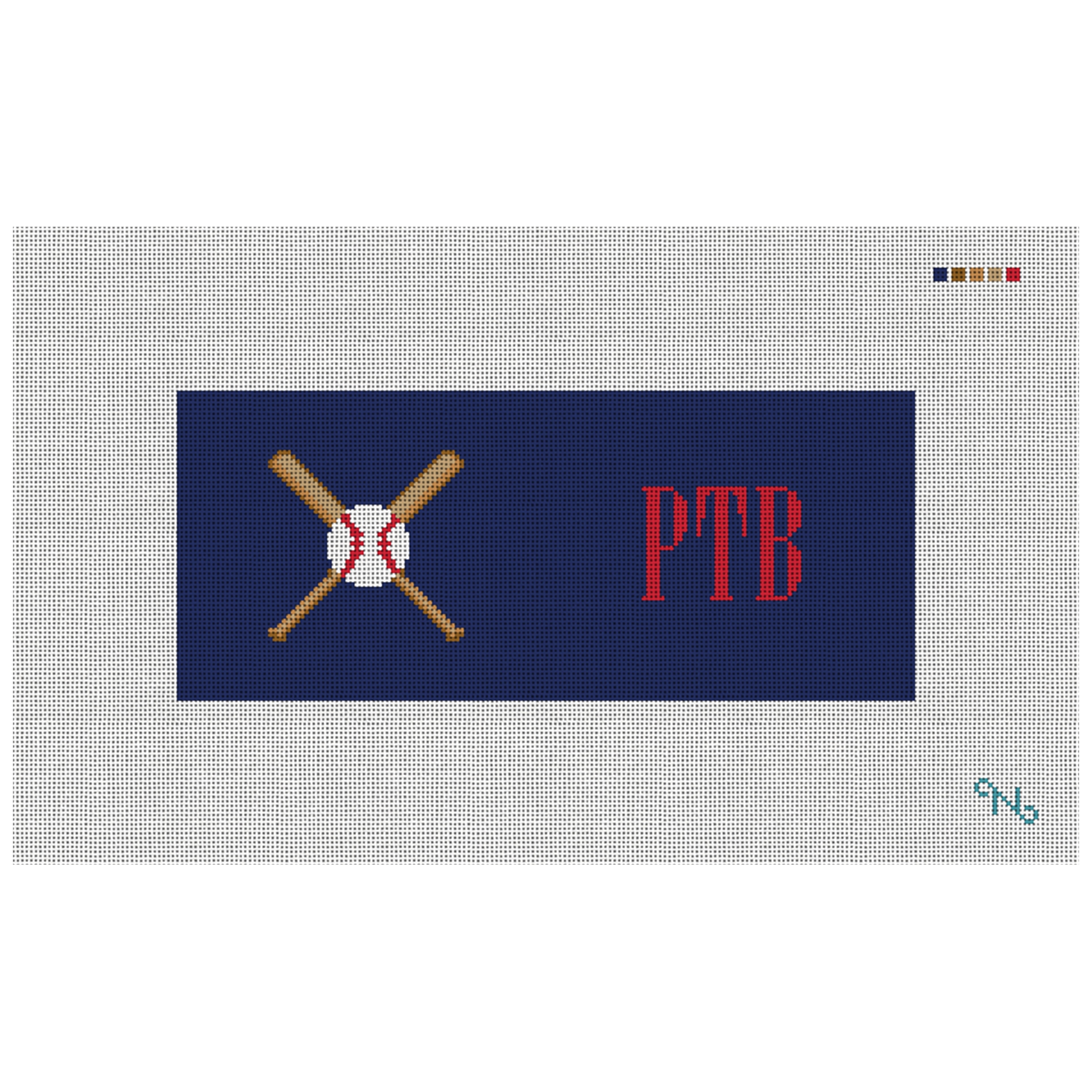 Baseball Needlepoint Flask Kit