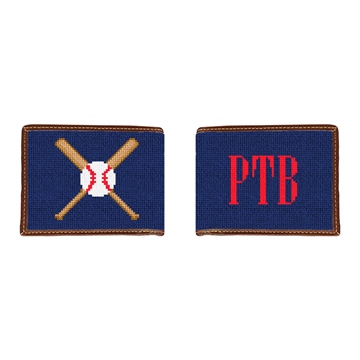 Baseball Needlepoint Wallet 