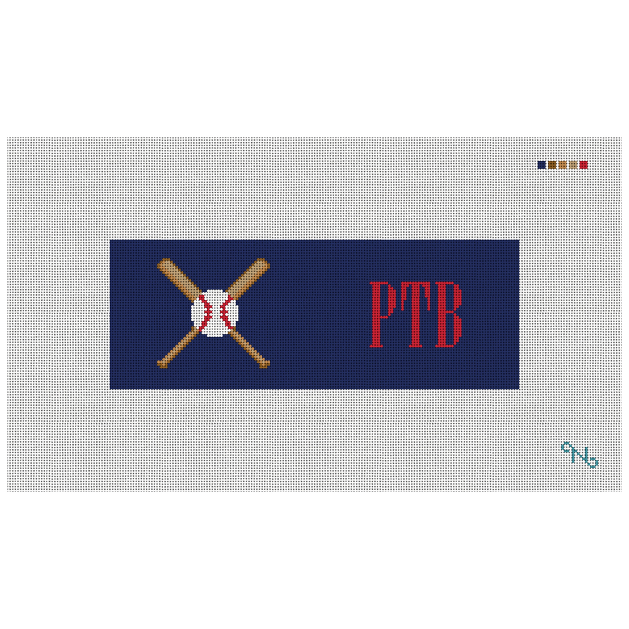 Baseball Needlepoint Wallet Kit