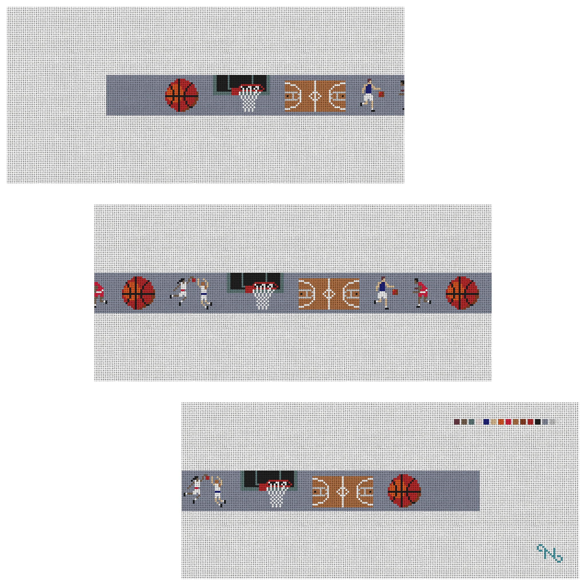 Basketball Needlepoint Belt Kit