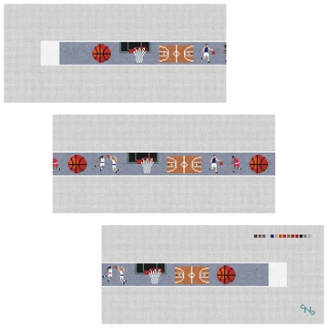 Basketball Needlepoint Belt Kit Stitched Preview