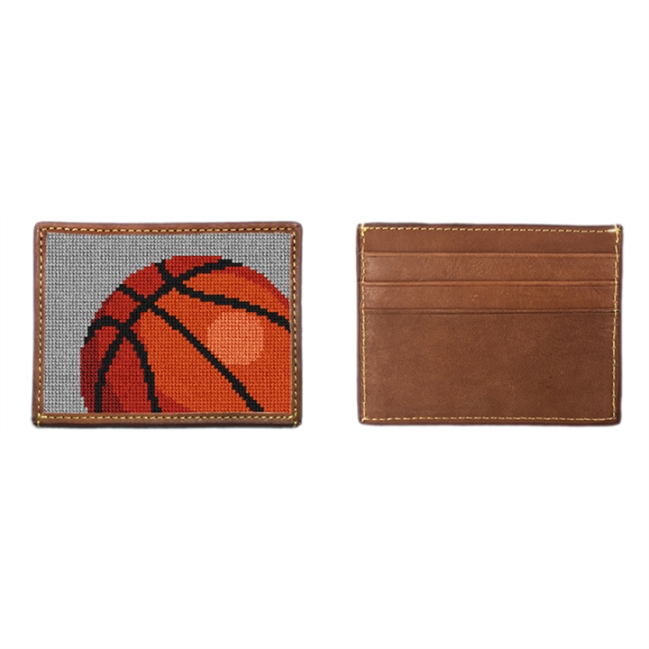 Basketball Needlepoint Card Wallet