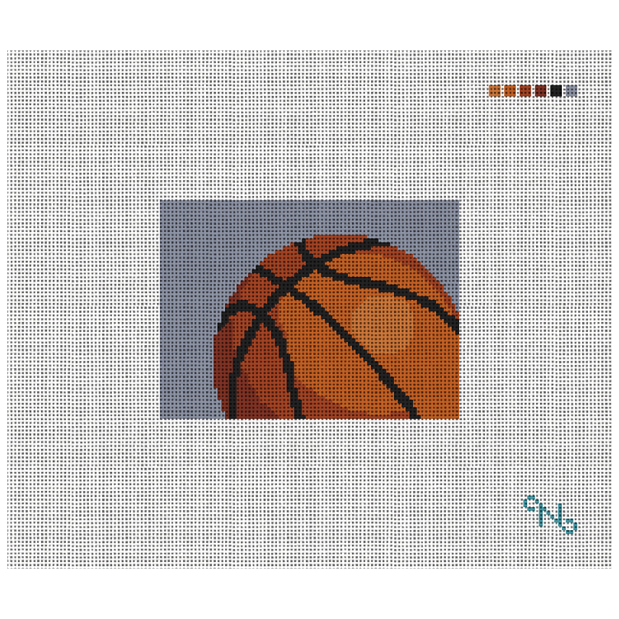 Basketball Needlepoint Card Wallet Kit
