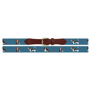 Basset Hound Needlepoint Belt 