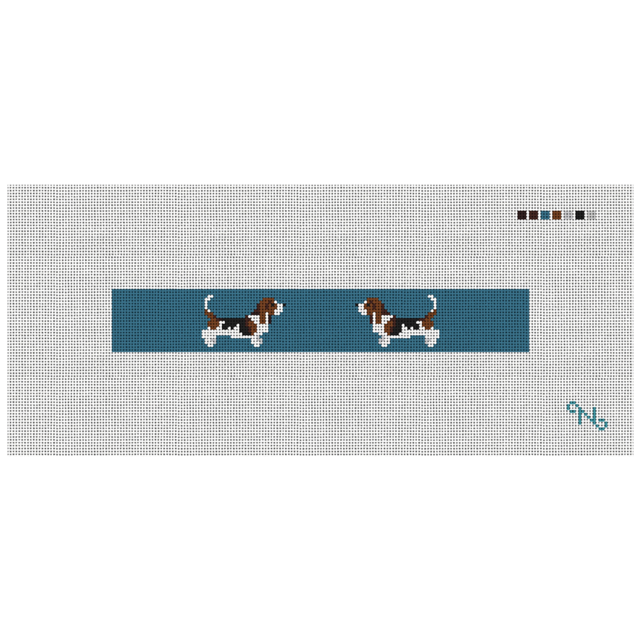 Basset Hound Needlepoint Key Fob Kit