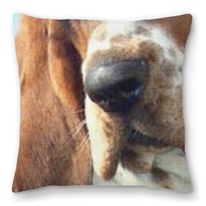 Basset Hound Needlepoint Pillow