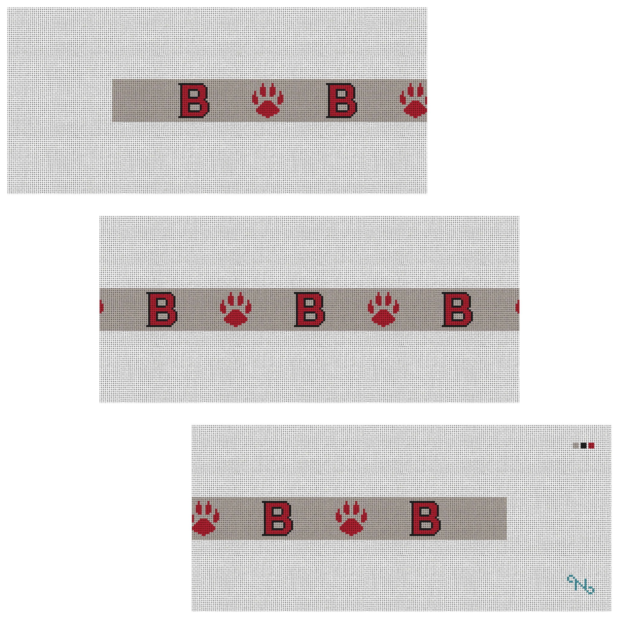 Bates College Bobcats Needlepoint Belt Kit